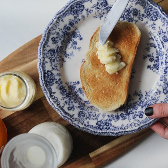 Homemade butter - Recipe photo by hornoMX