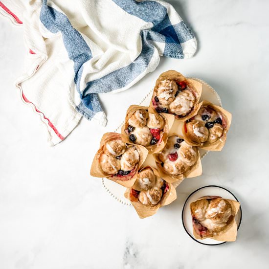 red white & blue monkey breads - Recipe photo by sheri silver