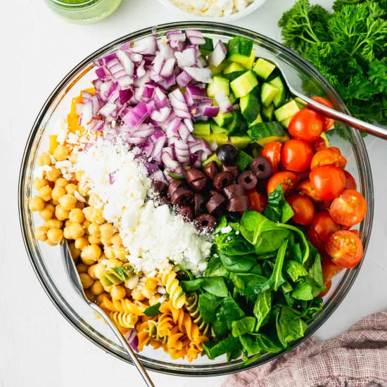 Greek Pasta Salad - Recipe photo by sticksscratchkitchen