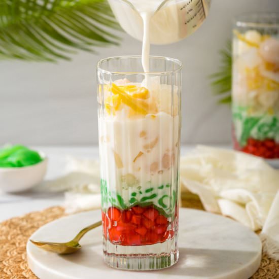 Vietnamese Rainbow Dessert Che Thai - Recipe photo by takestwoeggs
