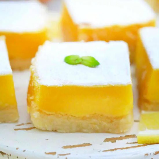 Air Fryer Lemon Squares - Recipe photo by peasandpeonies