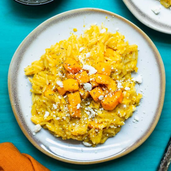 Butternut Squash Risotto - Recipe photo by sticksscratchkitchen