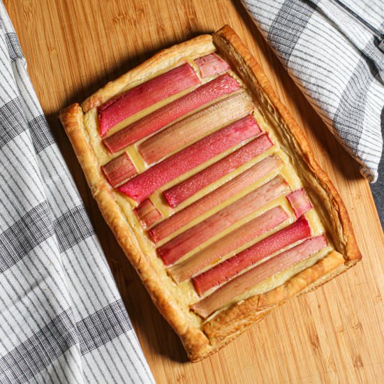 Rhubarb Frangipane Tart - Recipe photo by theproducepack