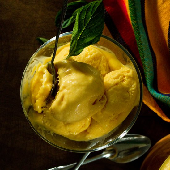 Easy Mango Ice Cream - Recipe photo by MexicanMadeMeatless