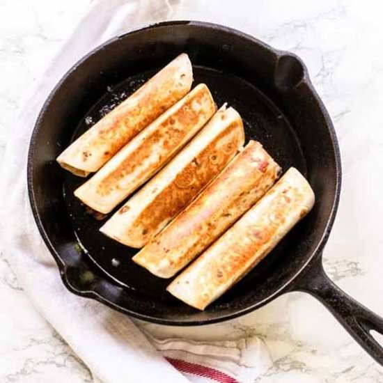 Bean and cheese flautas - Recipe photo by thetortillachannel
