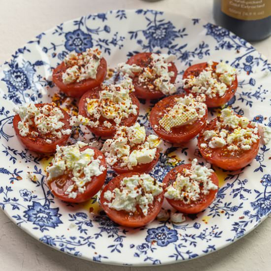 Tomato and Feta Appetizer - Recipe photo by The Mediterranean Dish