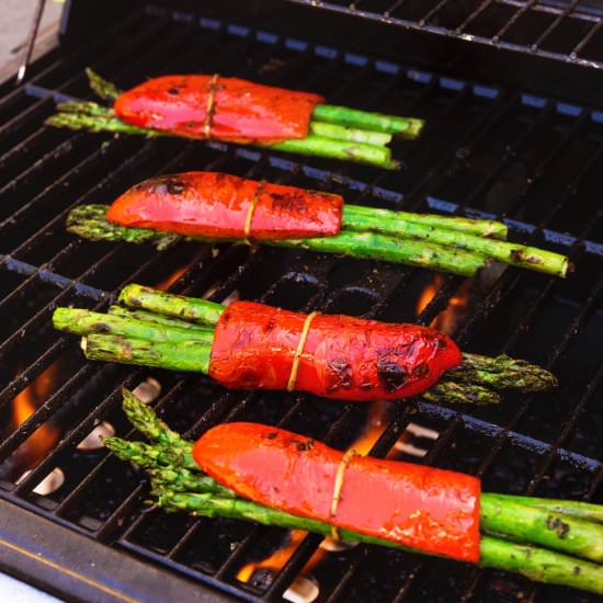Grilled Asparagus Bundles - Recipe photo by BBQing With The Nolands