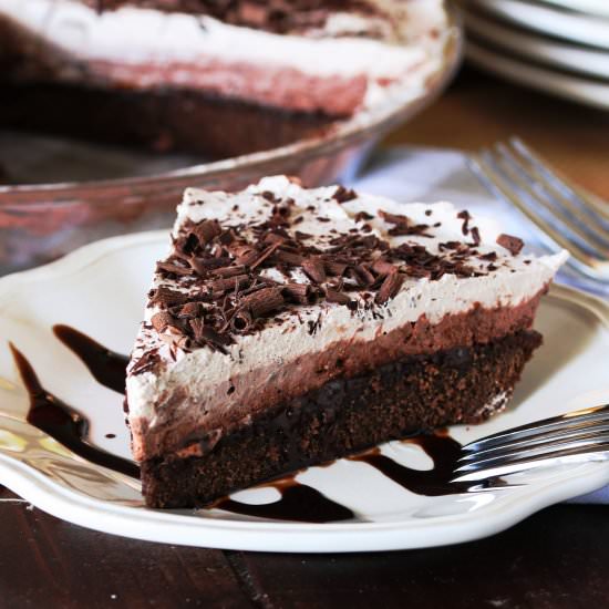 Mocha Fudge Pie - Recipe photo by thekitchenismyplayground