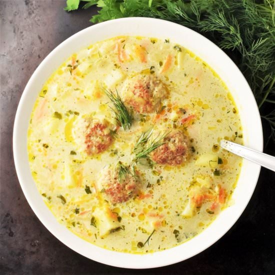 Polish Chicken Meatball Soup - Recipe photo by everydayhealthyrecipes