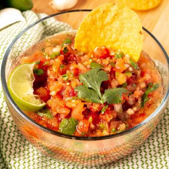 Easy Blender Salsa - Recipe photo by OnMyKidsPlate