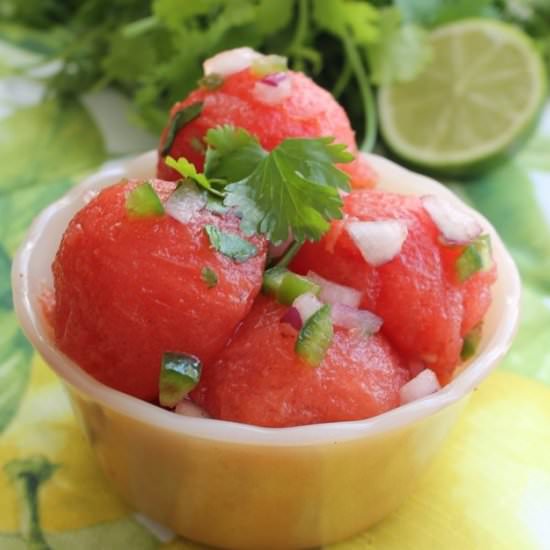 Spicy Watermelon Salad - Recipe photo by MyRecipeReviews