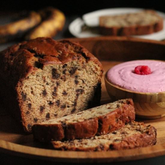 Chocolate Chip Banana Bread - Recipe photo by jenna@heavenlyspiced.com