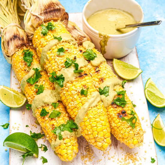 Mesquite-Grilled Corn on the Cob - Recipe photo by oohlalaitsvegan