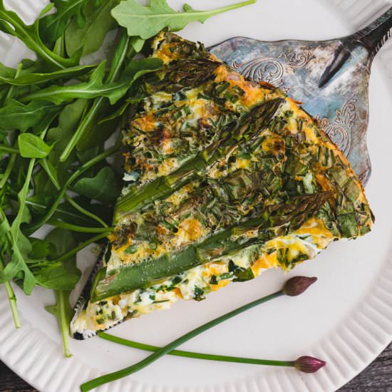 Asparagus Quiche with Ramps - Recipe photo by dishnthekitchen