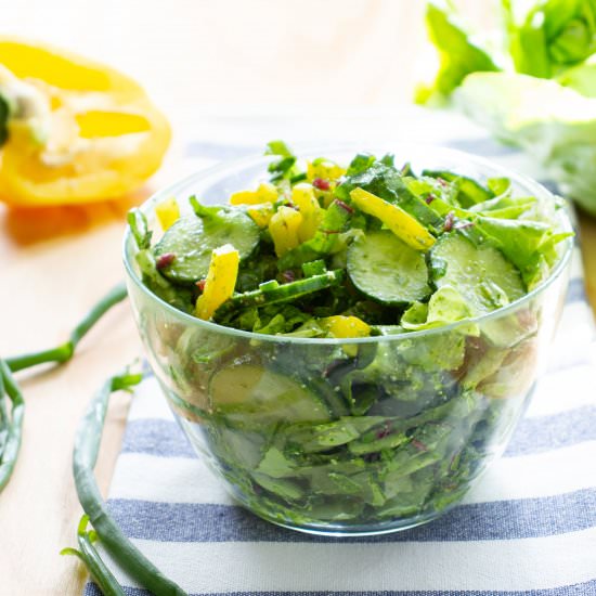 Beet greens salad - Recipe photo by mecooks.com