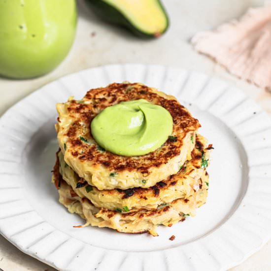 Crispy Fried Potato Fritters - Recipe photo by Our Nourishing Table