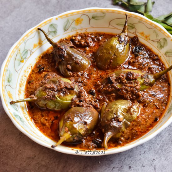 Stuffed brinjal curry / Gutti vanka - Recipe photo by hattyfoods