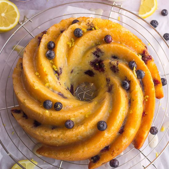 Lemon Blueberry Bundt Cake - Recipe photo by Kathryns.kitchen.blog