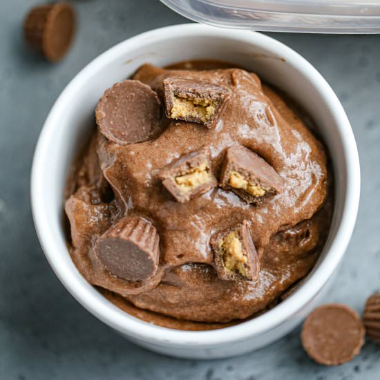 Healthy Reese's Ice Cream - Recipe photo by thebakingchocolatess