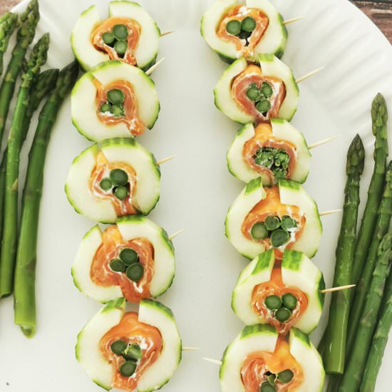 Asparagus Smoked Salmon Cucumber - Recipe photo by Cre8 at Home