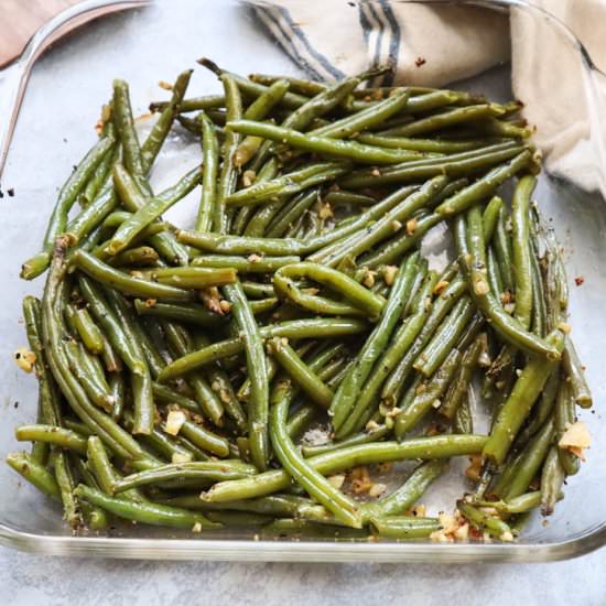 3 Ingredient Garlic Green Beans - Recipe photo by blessthismeal