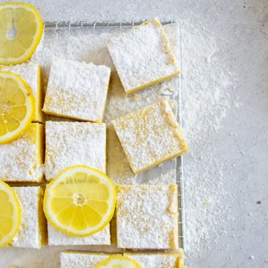 Sugar Free Gluten Free Lemon Bars - Recipe photo by fitandfull