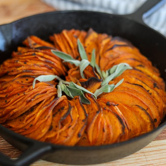 Sage Roasted Sweet Potatoes - Recipe photo by Man Meets Oven
