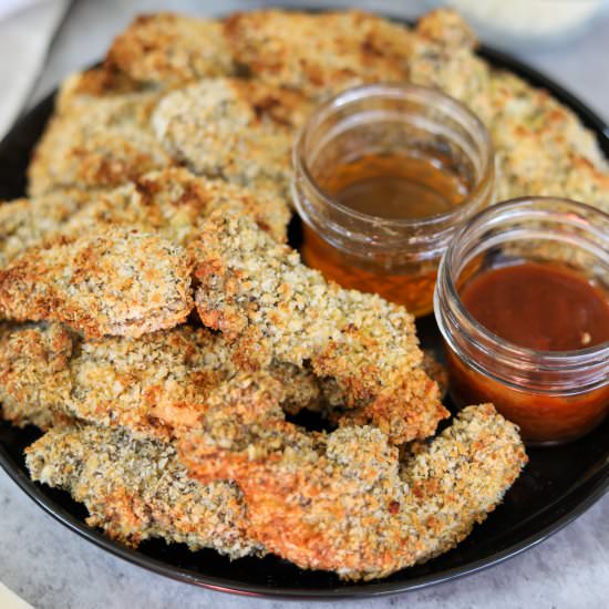 Crispy Herb Baked Chicken Tenders - Recipe photo by Man Meets Oven