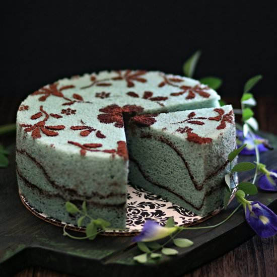 Blue Pea Flower Chiffon Cake - Recipe photo by Anncoo