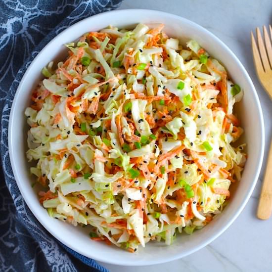 Coleslaw With Asian Salad Dressing - Recipe photo by TalkingMeals