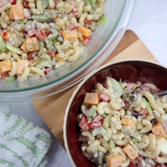 Simple Macaroni Salad - Recipe photo by TheFreckledCook