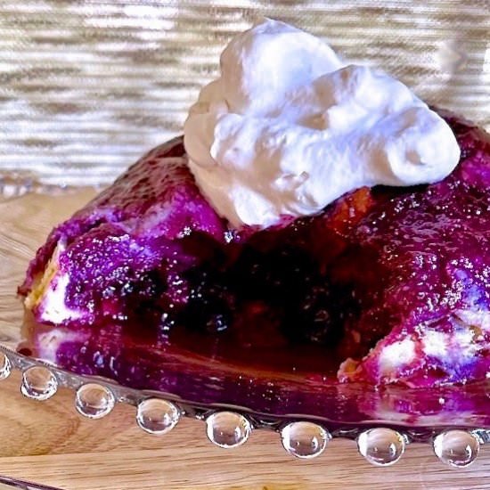 Blueberry Brioche Pudding - Recipe photo by Kitchengetaway