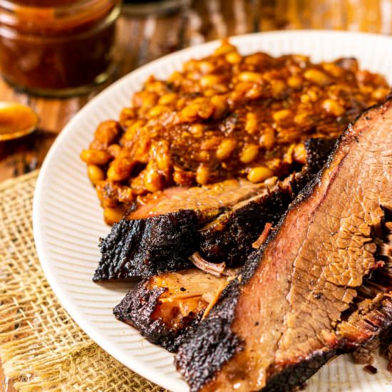 Pellet Grill Brisket - Recipe photo by Burrata and Bubbles