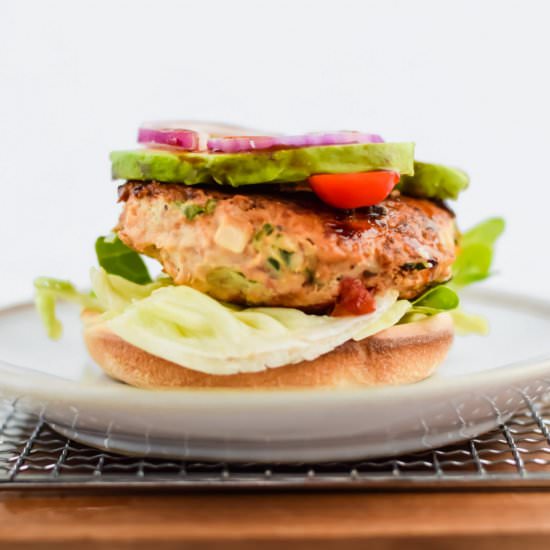 Roasted Garlic Chicken Burger - Recipe photo by apaigeofpositivity