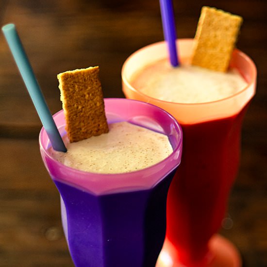 S'mores Malted Milkshakes - Recipe photo by Chicken Fried Kitchen