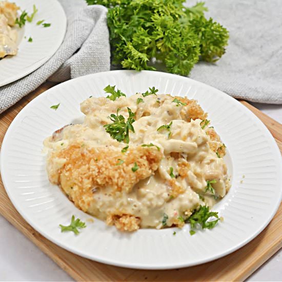 KETO MILLIONAIRE CHICKEN CASSEROLE - Recipe photo by Stylish Cravings