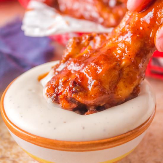 Crispy BBQ Chicken Wings - Recipe photo by BBQing With The Nolands