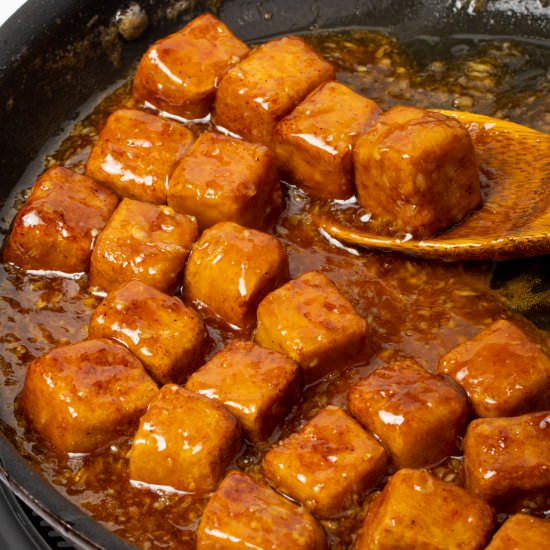 Honey Garlic Tofu (Vegan) - Recipe photo by Zardyplants