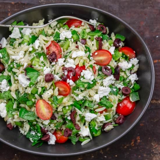 Mediterranean Orzo Salad - Recipe photo by The Mediterranean Dish