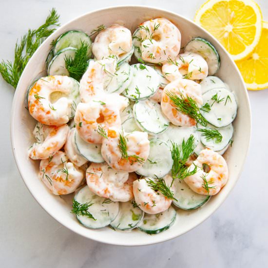 Cucumber Shrimp Salad - Recipe photo by Kitchenskip
