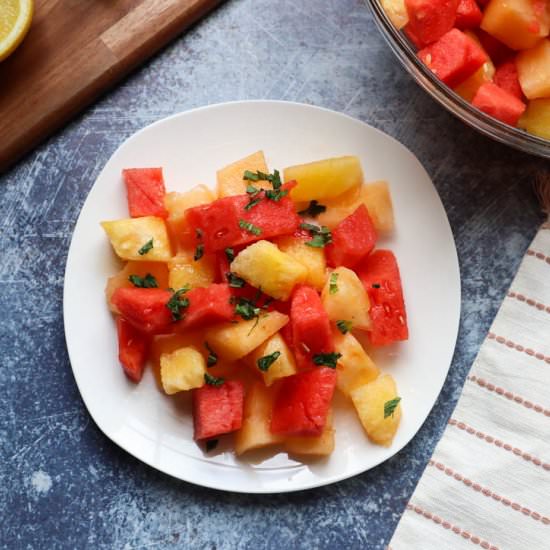 Yellow Crimson Watermelon Salad - Recipe photo by blessthismeal