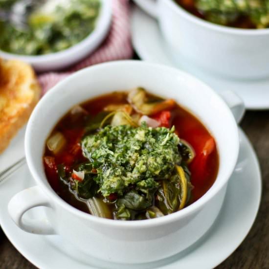 Swiss Chard and White Bean Soup - Recipe photo by karenskitchenstories