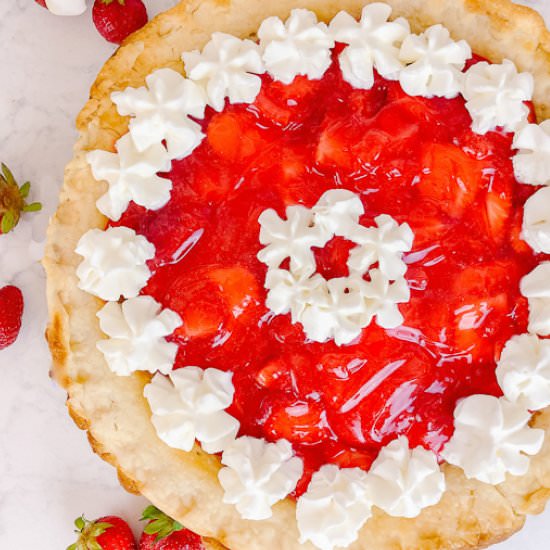 Strawberry Glazed Pie - Recipe photo by House of Elyn Ryn