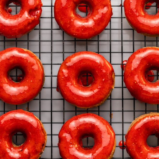 Baked Strawberry Donuts - Recipe photo by from my bowl