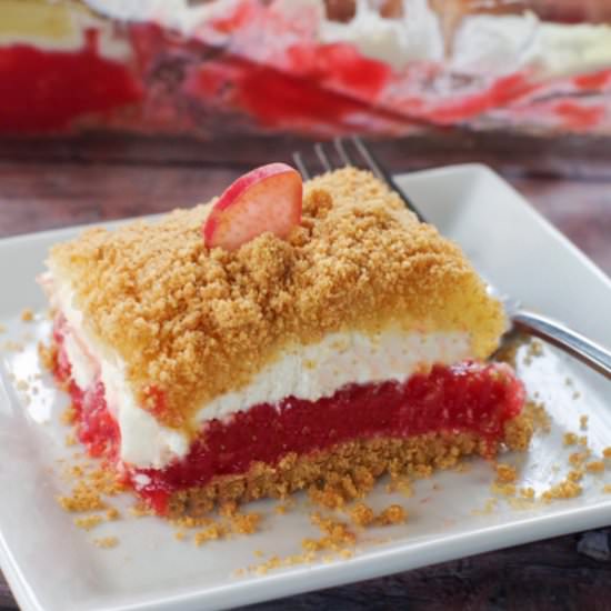 Rhubarb Dessert - Recipe photo by Food Meanderings