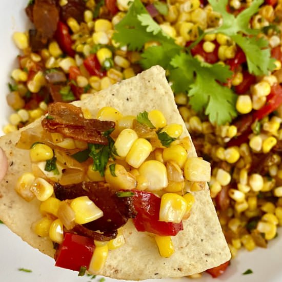 Sauteed Sweet Corn and Bacon Salad - Recipe photo by amycaseycooks