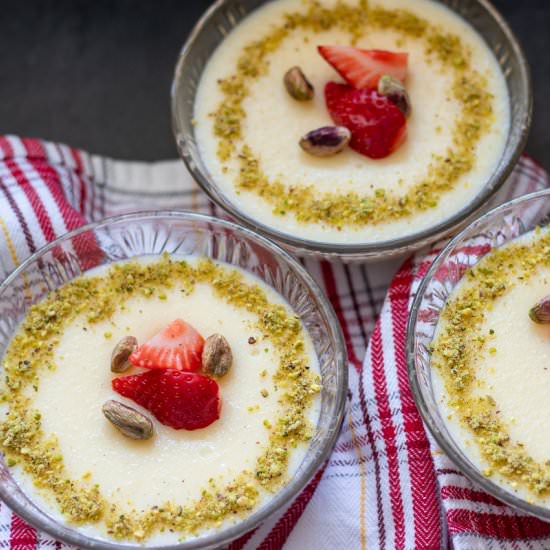 Keskul (Turkish Almond Pudding) - Recipe photo by Cooking Gorgeous