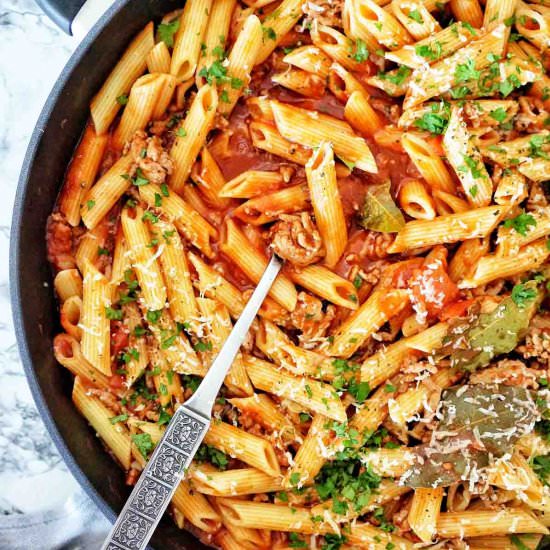 Pork Mince Pasta - Recipe photo by SweetCaramelSunday