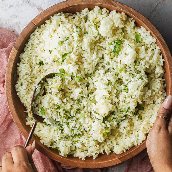 Chipotle's Cilantro Lime Rice - Recipe photo by Sweet Tea and Thyme