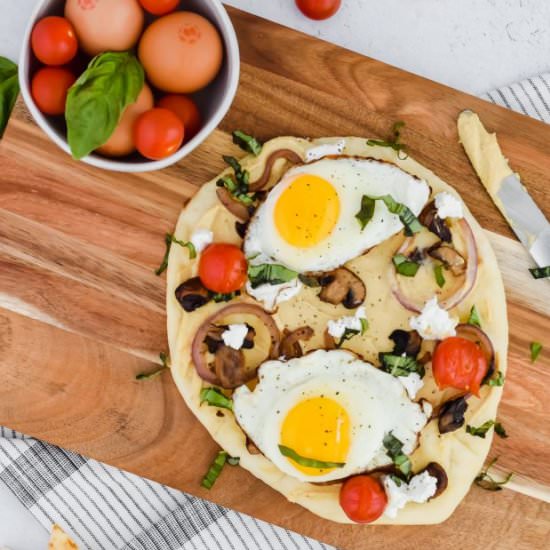 Savory Breakfast Flatbread - Recipe photo by apaigeofpositivity